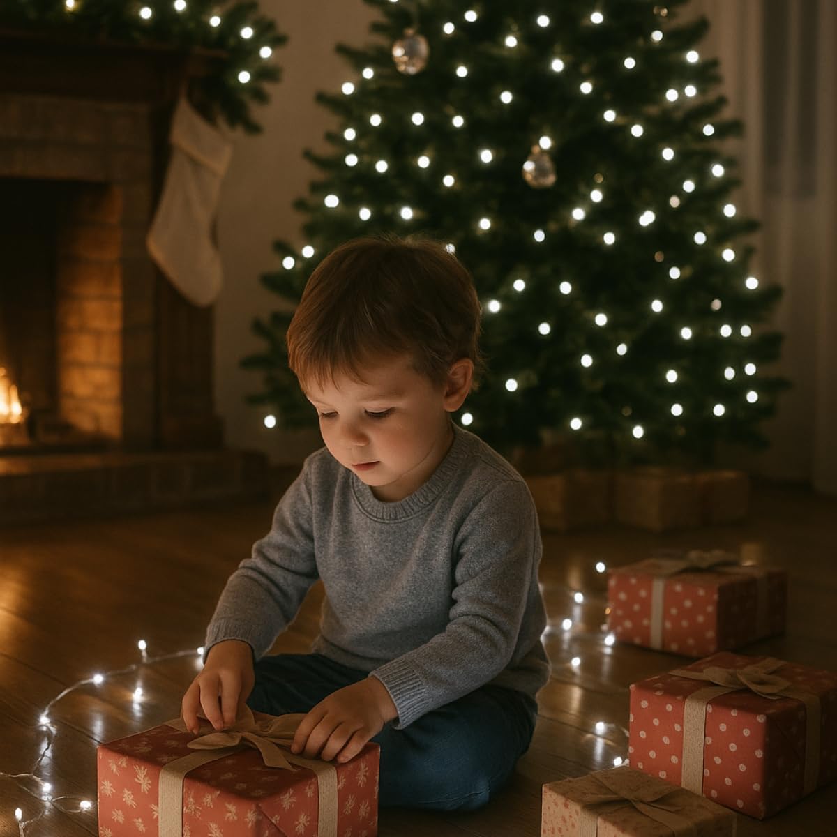 Cordão Pisca-Pisca LED Luz Branca 110V - 10 Metros Natal 100 leds 8 funções Branco Natalino