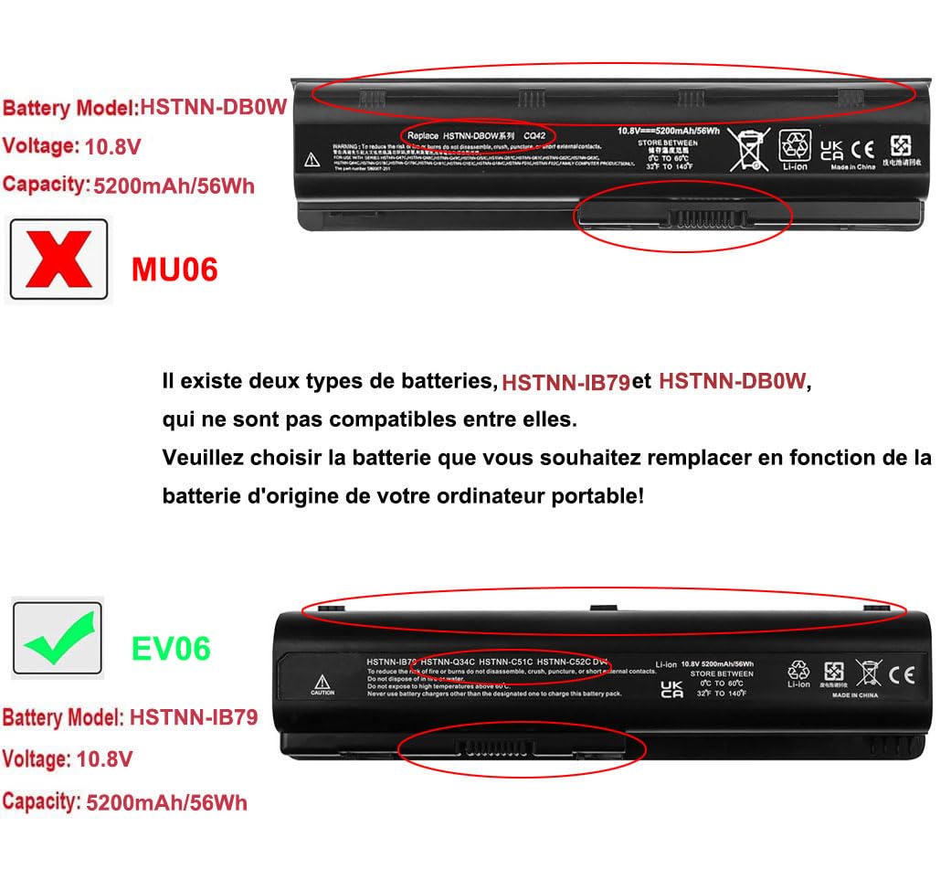 FESTAS EV06 484170-001 HSTNN-CB72 Batteria compatibile con HP Pavilion DV4