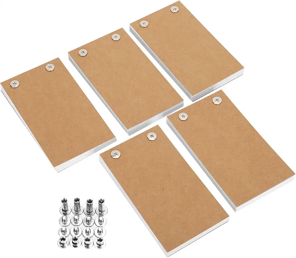 Papel flip para livros em branco, 5 peças, 115 x 65 x 10 mm, 60 páginas, kit de livro flip portátil, desenho à mão, animação, flipbook para pintura de graffiti, ferramenta de arte de esboço