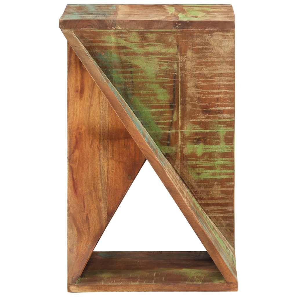Table d'appoint en bois massif recyclé 35 x 35 x 55 cm