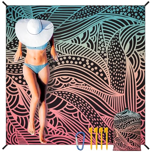 Beach Blanket Waterproof Sandproof Quick Drying Beach Mat Extra Large