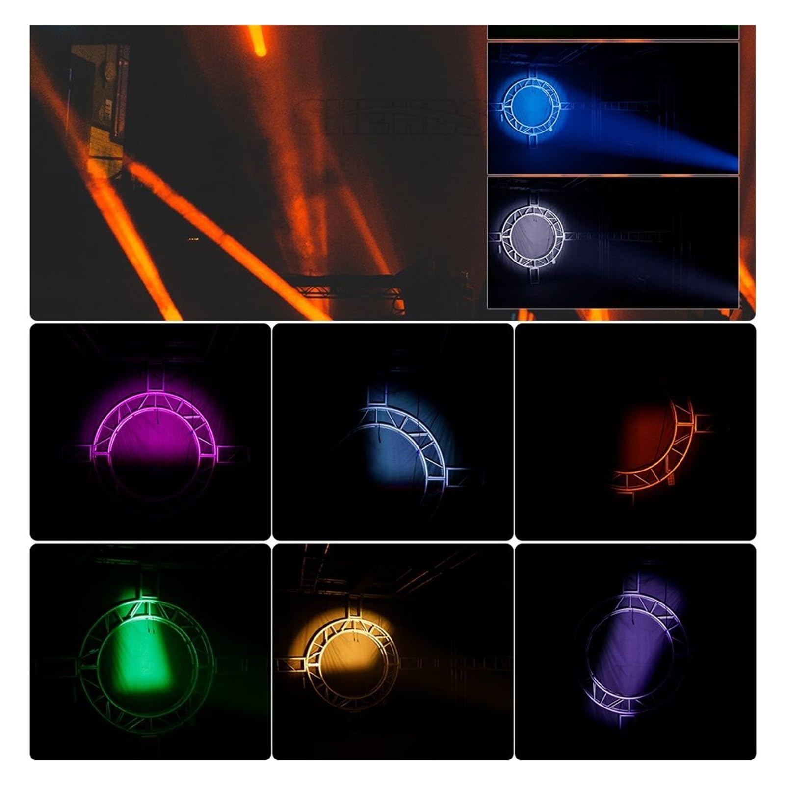 de perfil LED Leko Light de 250 W, cálido y frío/RGBW, for teatro, escenario, formas de luz personalizadas for pasarela de boda.(2PCS Warm Cool White)