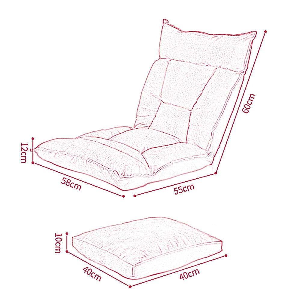 Silla de meditación plegable ajustable con pedal extraíble, asiento acolchado reclinable para yoga, relajación en el hogar, balcón, comodidad que ahorra espacio, diseño elegante