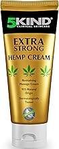 5kind Extra Strong Hemp Cream 100ml - High Strength Hemp Oil and Arnica Cream - for Massaging Joints & Muscles, Lower Back, Feet, Knees, Neck & Shoulders - Rich in Natural Extracts