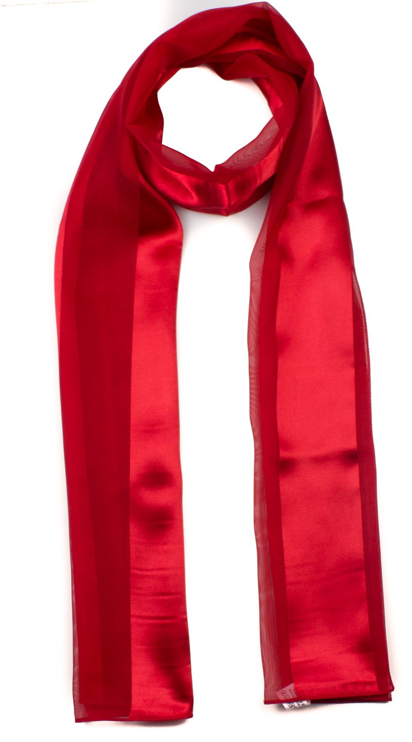 Mytoptrendz Women's Red Mytoptrendz® Elegant Scarf Satin Chiffon Scarves Wrap (Red)