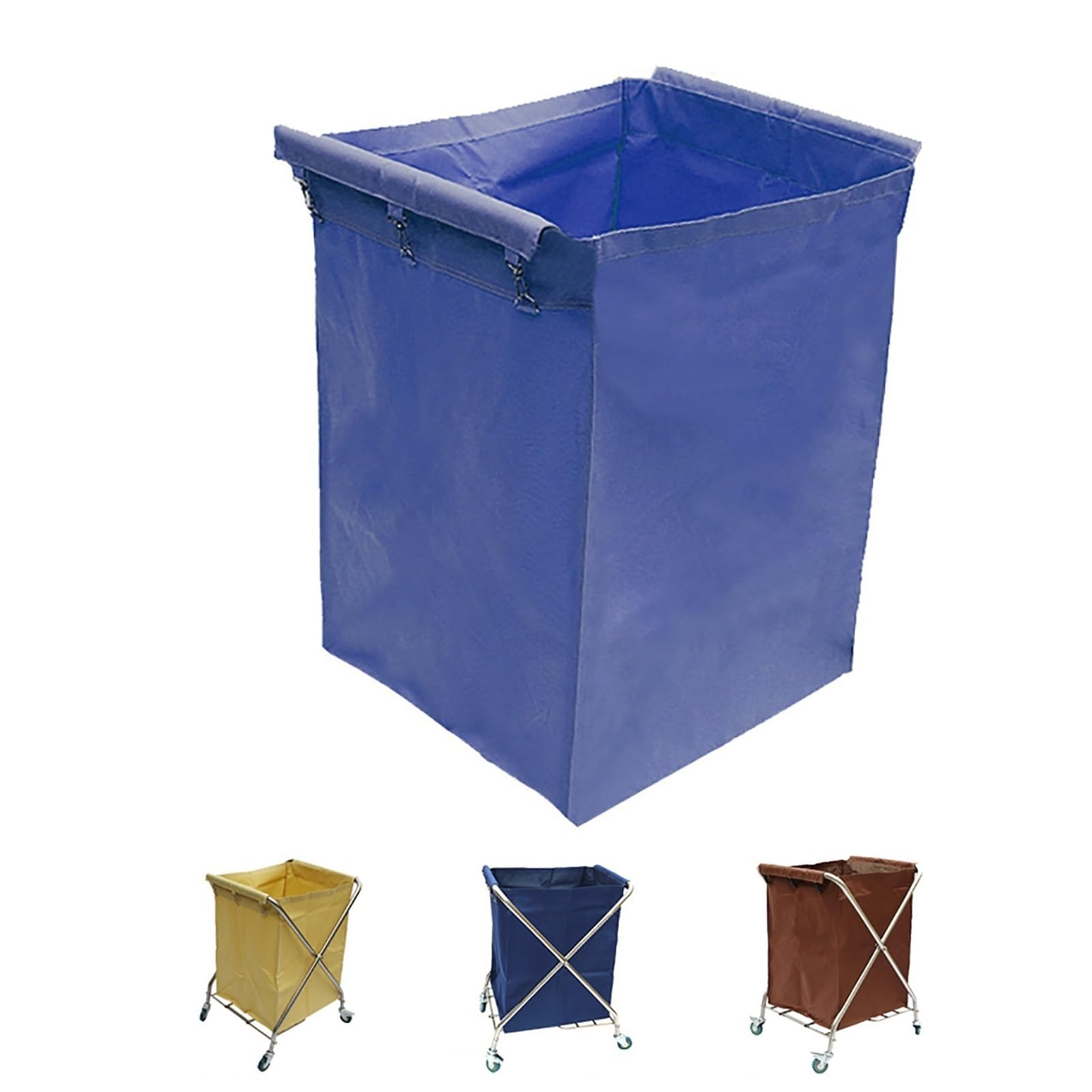 SFSLBFB Laundry Cart Replacement Oxford Cloth Bag with Waterproof Liner - Commercial Storage Bag for Basket Trolley - Removable and Foldable