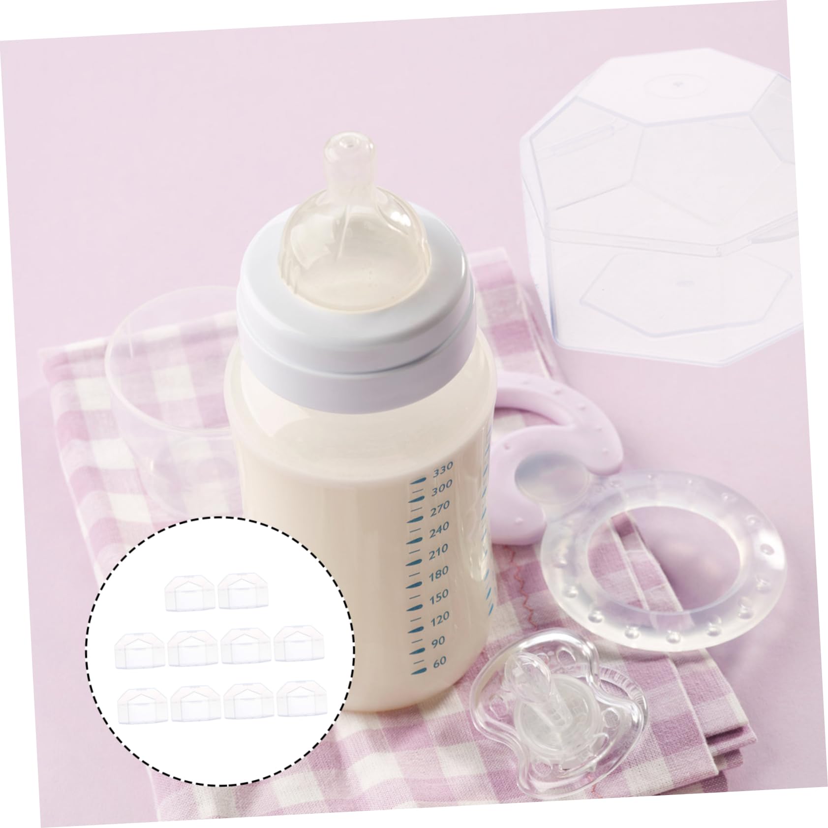 BESPORTBLE Pacifier Container Holder 10 Pack Compact Travel-Friendly - Baby Pacifier Storage