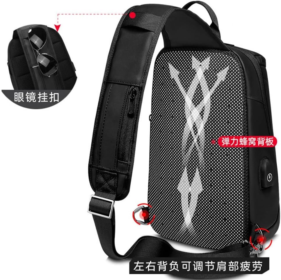 Chest Bag Men's Crossbody Bag Large Capacity Single Shoulder Outdoor Sports Cycling Small Backpack