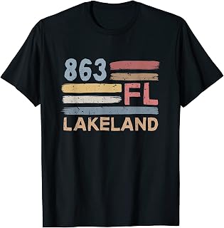 Retro Lakeland Area Code 863 Residents State Florida T-Shirt