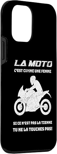 Miniatura 3 de iPhone 12 mini "La moto c'est comme une femme" Humour Motorcycle Motard Case