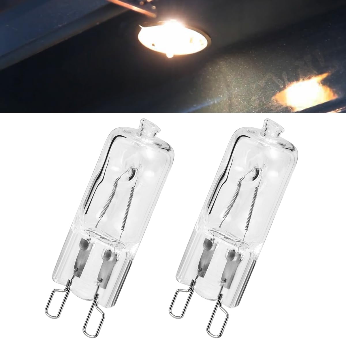MOTOQUEEN 2 PCS WPW10169757 for Whirlpool Oven Light Bulb 120V 25W G9 for Jenn-Air for Kitchenaid Wall Oven Light Bulbs for W10169757
