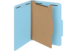 Smead 100% Recycled Pressboard Classification Folders with Divider and Expansion