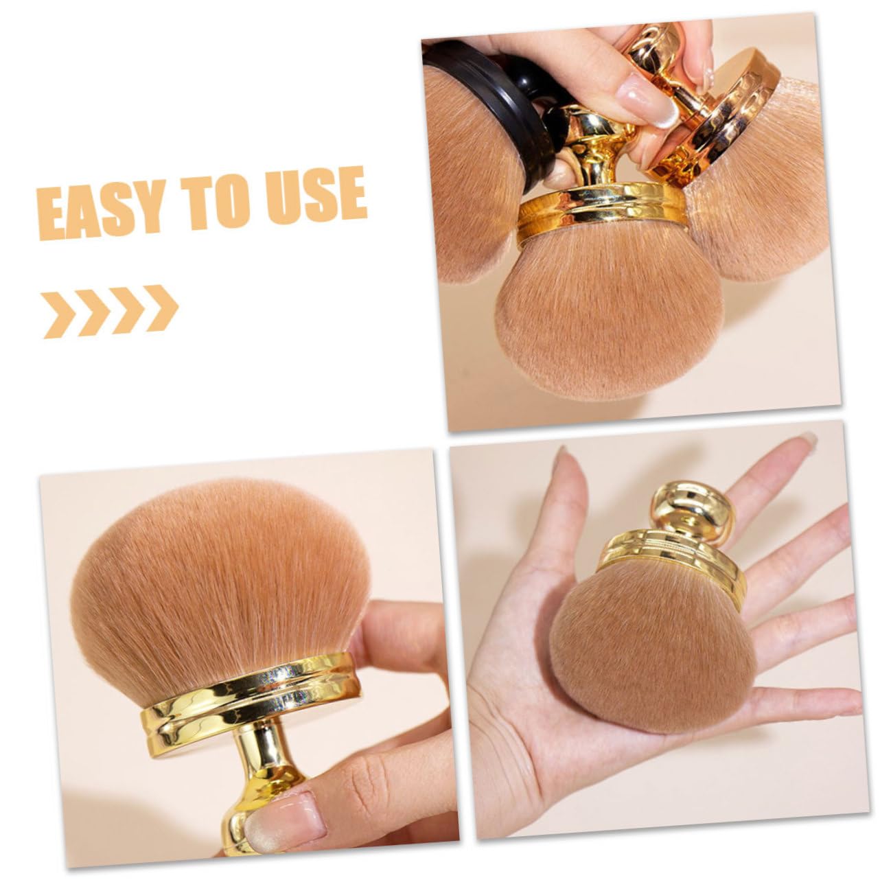 minkissy 4stücke Multifunktionaler Puderpinsel Weicher Großer Schminkpinsel Für Hauttypen Makeup-tool Für Puder Und Mehr Elegantes Design Für Kosmetikliebhaber