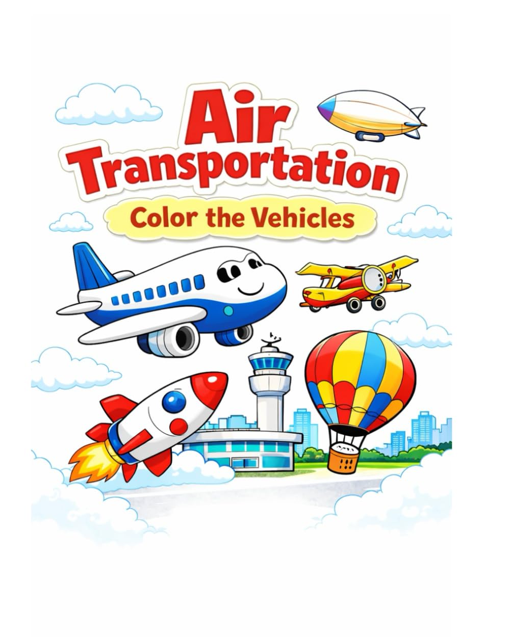 Air Transportation: color the vehicles (Transportation Vehicles)
