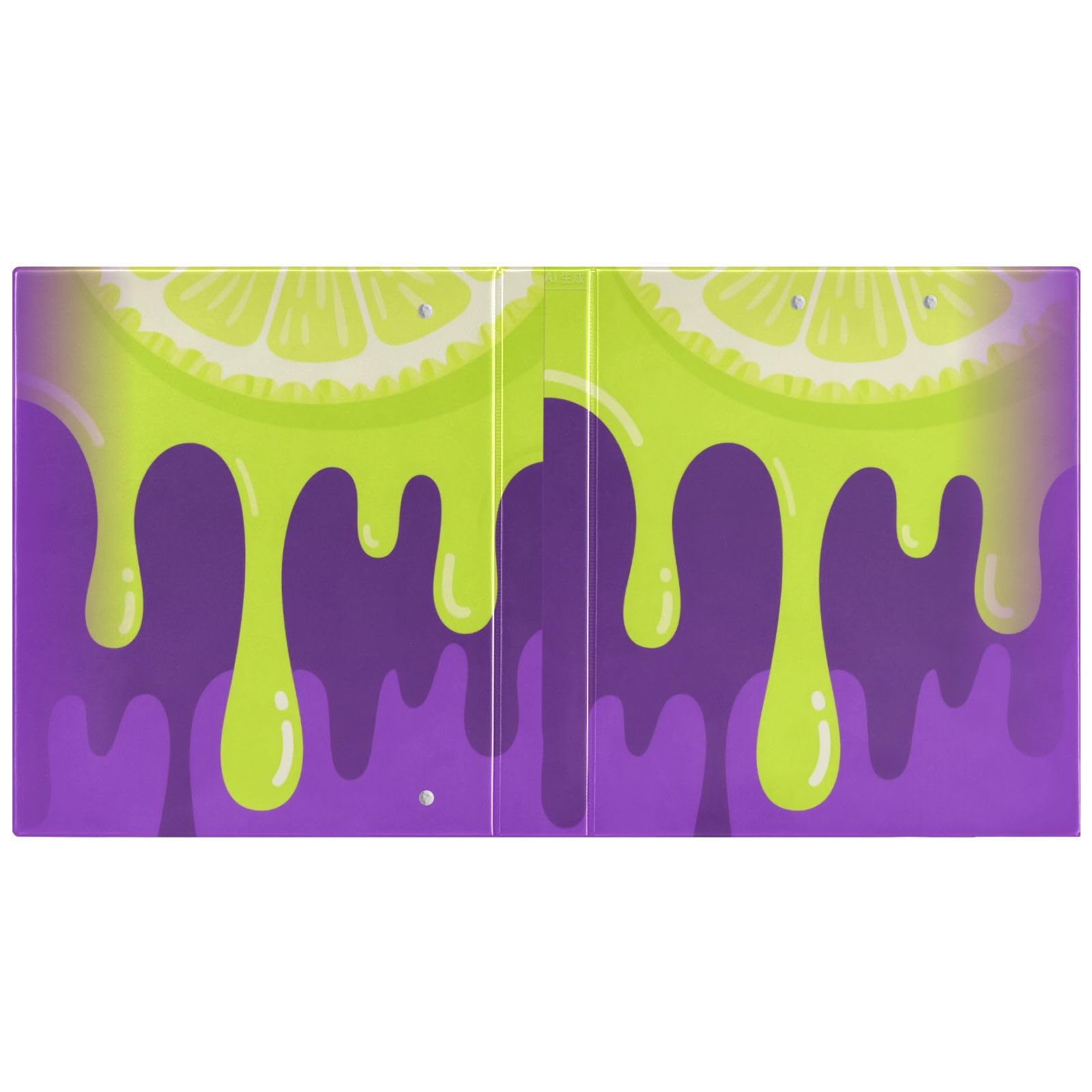 Raccoglitori a goccia da 3,8 cm, colore: verde limone e viola