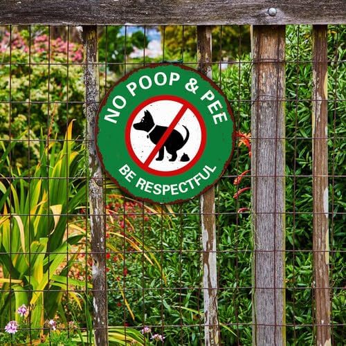Vintage Dog Lawn Sign - 12x12 IN Metal Outdoor Decor
