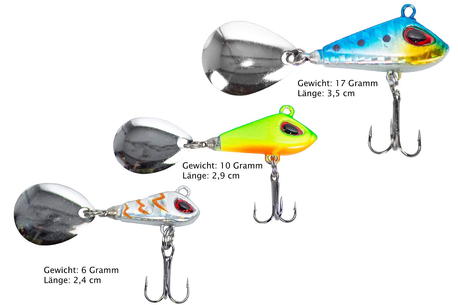 Zite Fishing Köder Set - Spinnerbaits & Bladed Jigs Für Hecht, Zander & Barsch