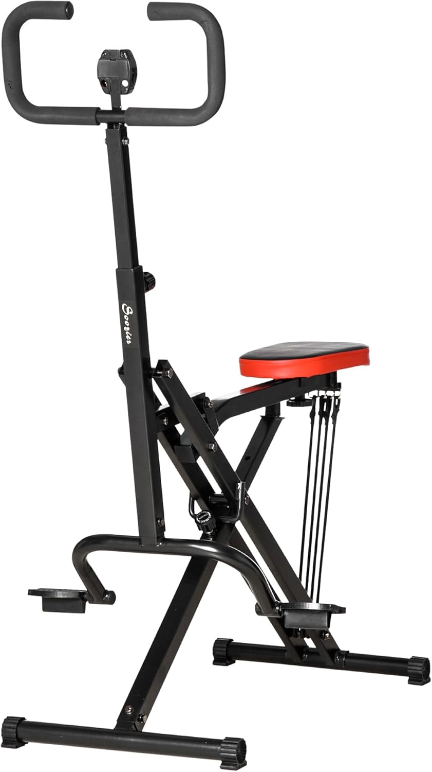 Soozier Foldable Squat Machine, Height Adjustable DB Method Machine