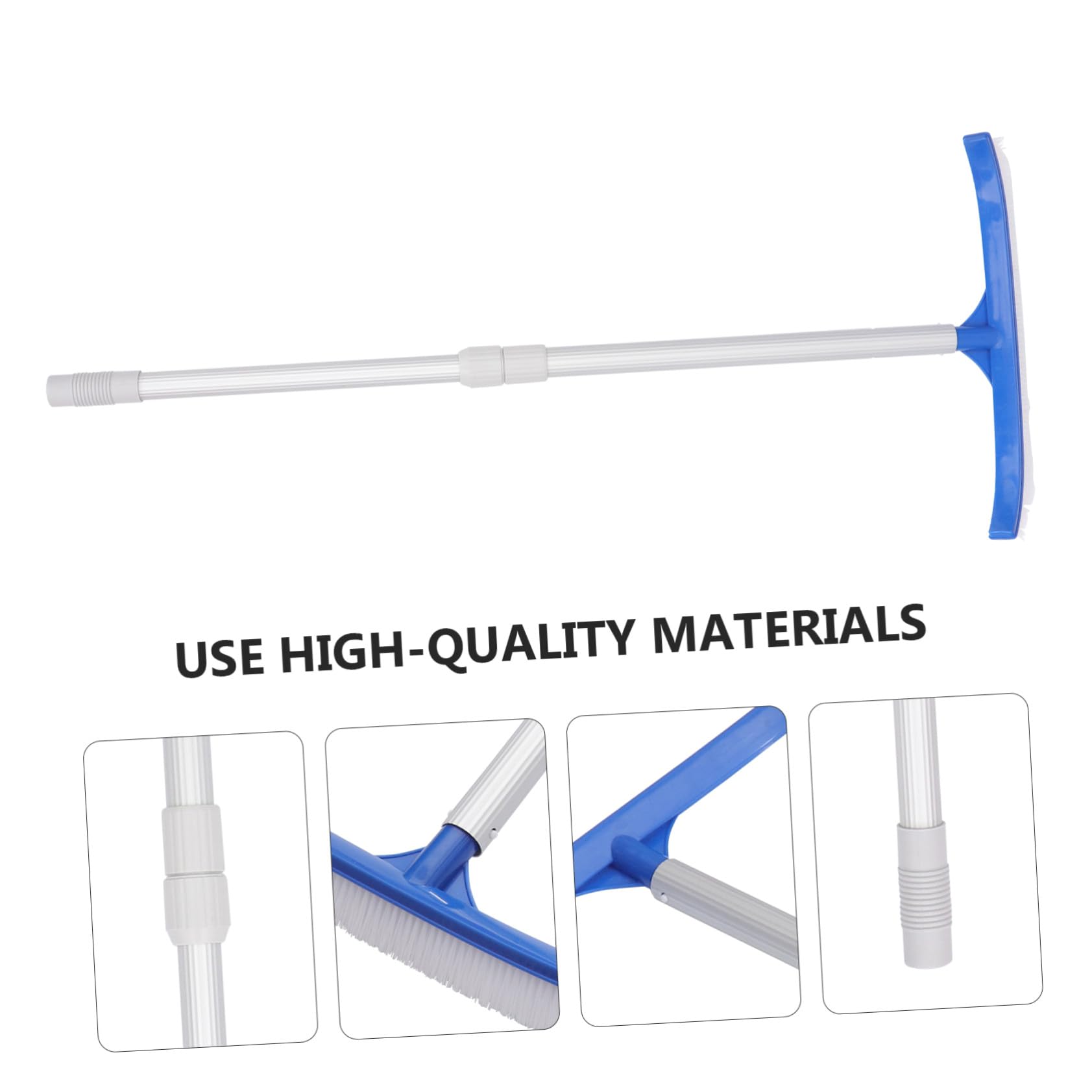 Cepillo para Piscina Abs Azul de Mango, 1 Juego Cerdas Largas