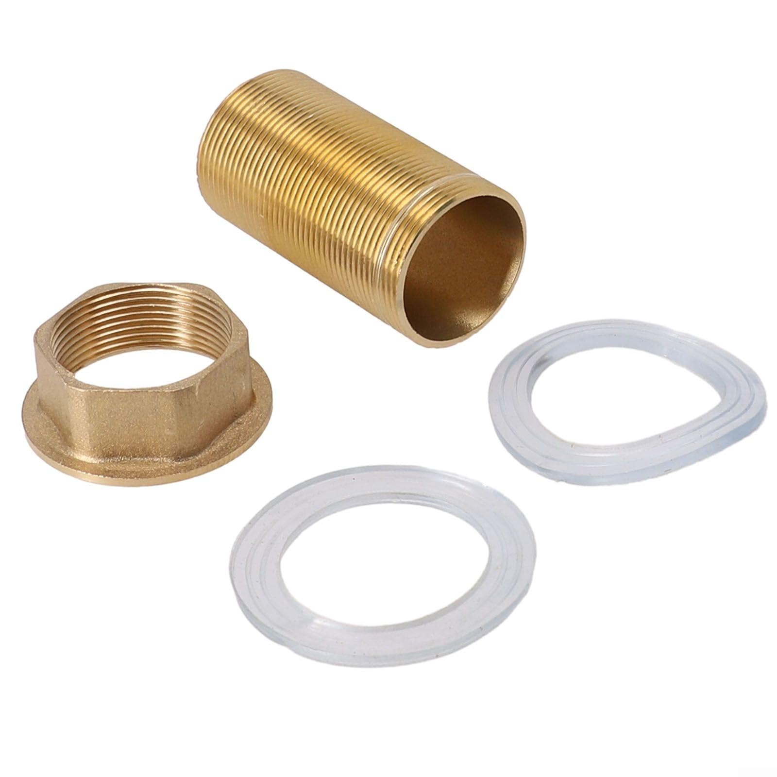 Faucet Repair Kit, Basin Mixer Tap Repair Kit Fitting Accessories Set Threaded Brass Nut Copper Tube Apron Install Parts (M32-150mm)