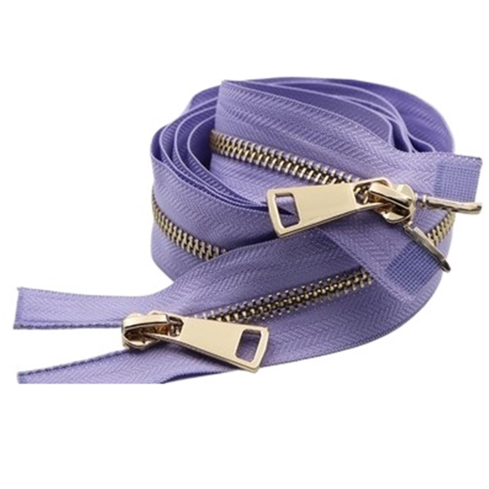 Two Way Separating Zipper, Two Way Separating Zipper Size 5 Multicolor 80cm Metal Gold Teeth Double Sliders(Purple)