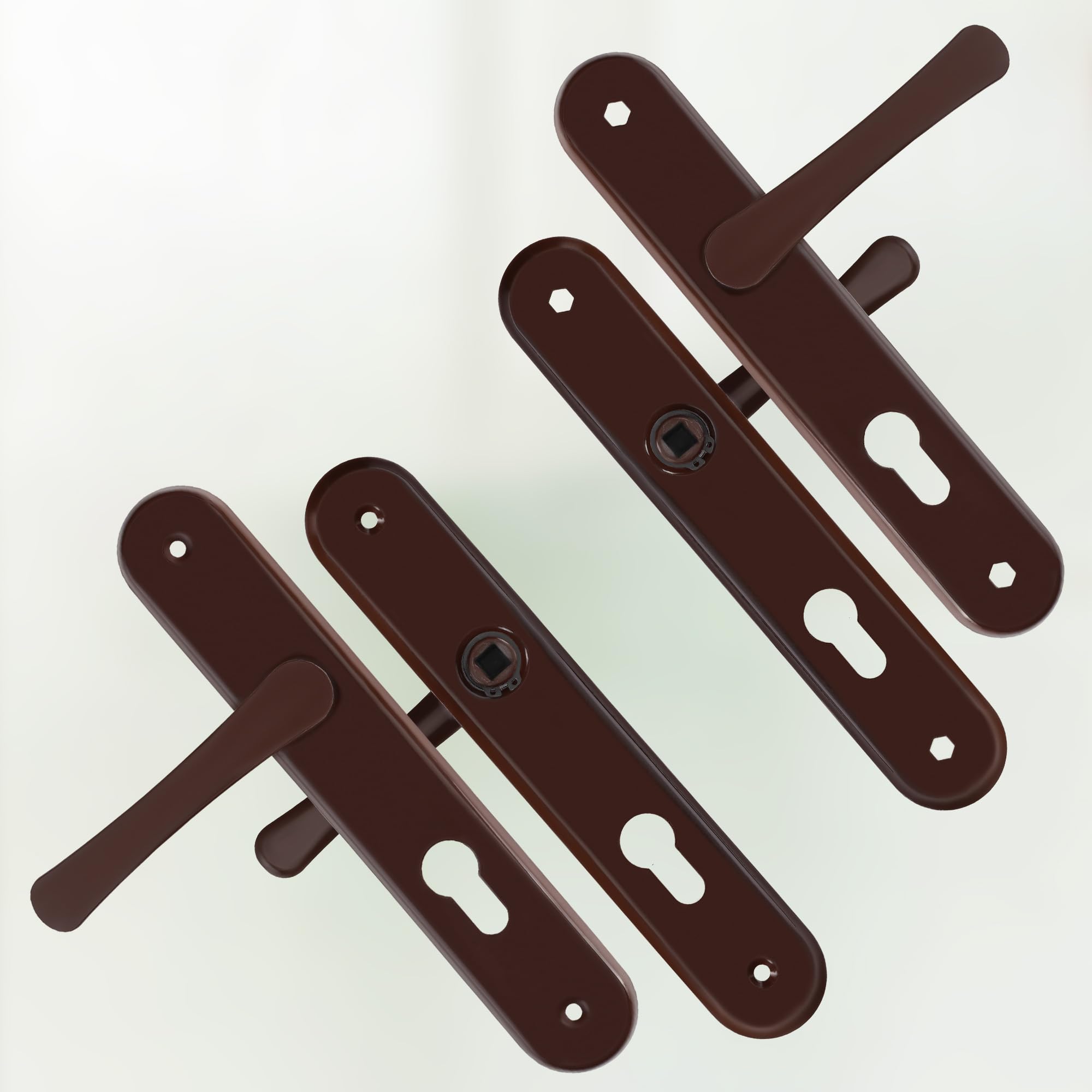 Manilla Puerta Aluminio Juego De 2 Manillas Para Puerta KOTARBAU - Aluminio Negro, Perfil Europeo 72mm Picaporte Puerta Interior