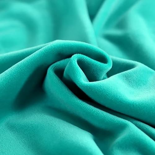 Miniatura 5 de Yefound Funda para sofá futón con falda, funda elástica de terciopelo verde sin brazos con falda con volantes, funda de felpa elástica Higly para