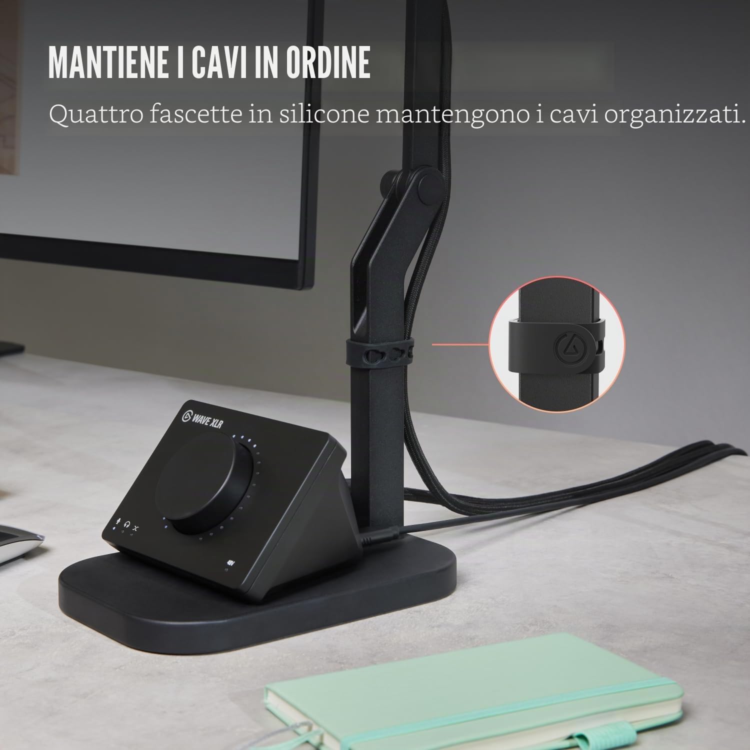 Elgato Wave Desk Stand – Supporto Regolabile per Microfoni, Compatibile con Elgato, HyperX, Rode, Fifine, Shure e altri, Compatibile con Filettature 1/4, 3/8 & 5/8, Per Registrazione/Podcast/Streaming
