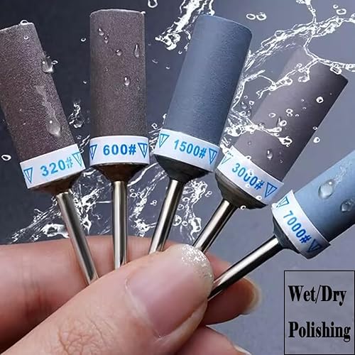 Miniatura 5 de Juego de 10 rollos de papel de lija de grano mixto, manga de lijado abrasivo de vástago de 332 pulgadas para herramienta rotativa