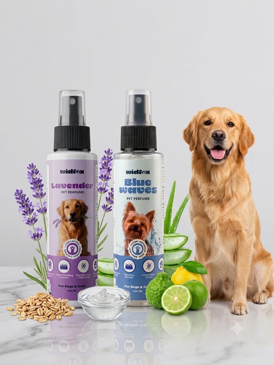WIDFOX Lavender And Blue Wave Pet Perfumes for Dog & Cat Pack Of 2