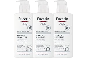 Eucerin Baby Unscented Baby Shampoo and Body Wash: Hypoallergenic Tear-Free Wash