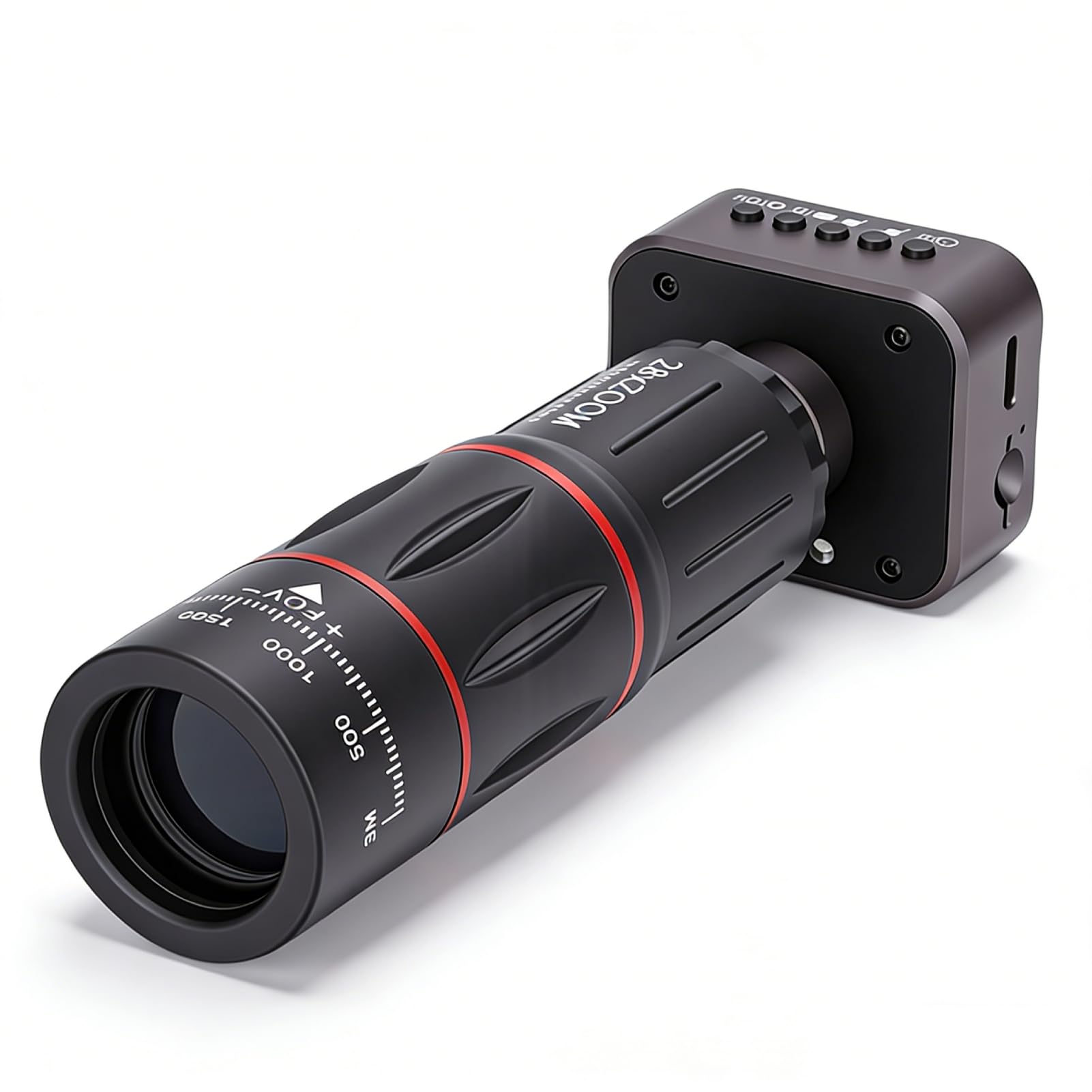 Dpofirs Telecamera Monoculare 18X con Teleobiettivo per Birdwatching, Osservazione della Fauna Selvatica, Escursionismo, Visite Turistiche, Display Integrato