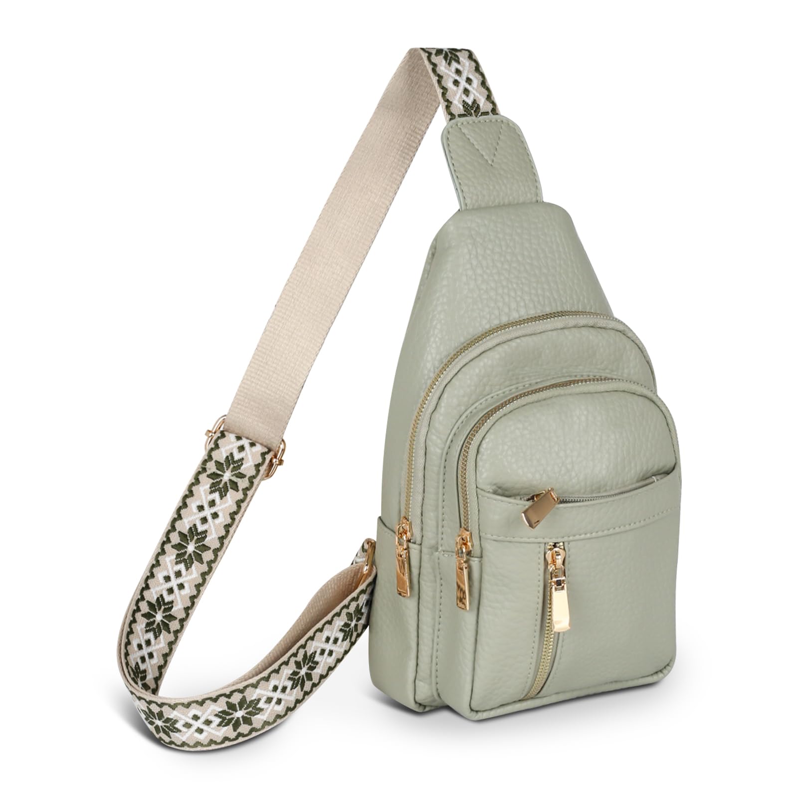Sling Bag for Women Crossbody, Leather Cross Body Fanny Packs for Women, Trendy Chest Bag for Travel and Daily Use-image-2