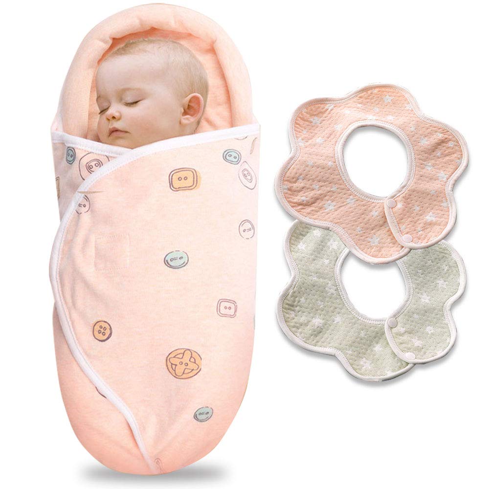 【OU.OU】ベビー寝袋 おくるみ 無地 綿 赤ちゃんの夜泣き対策に奇跡の布団 ブランケット 出産祝い (0~3月•オレンジ)