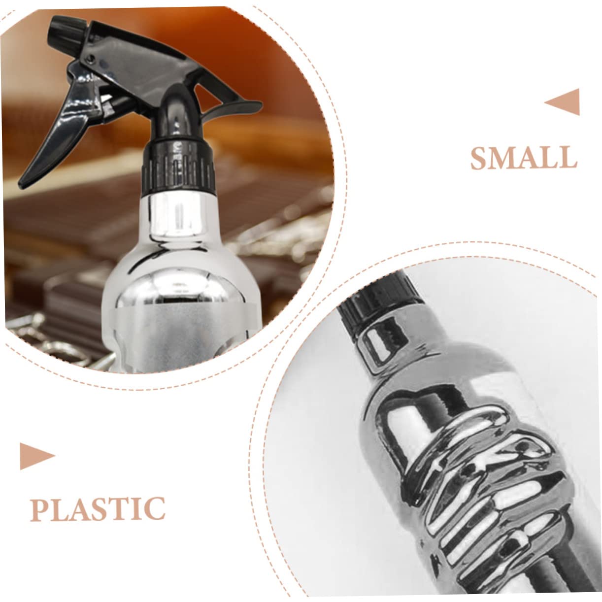 Cabilock 5stücke Barbershop Sprühflasche Für Hairstyling Multifunktionale Sprühflasche Hochwertigem Material Für Friseursalons Und Heimgebrauch Verstellbare Nebelzerstäubung Silbernes