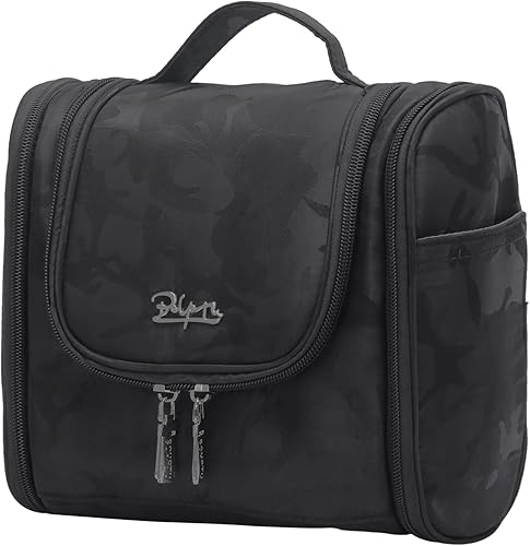 Neceser de viaje para mujer, organizador de artículos de tocador, bolsa de cosméticos de viaje con gancho para colgar, organizador de maquillaje