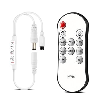 11-Key Mini IR Remote Controller, Single Color Wireless Dimmer, DC 5-24V