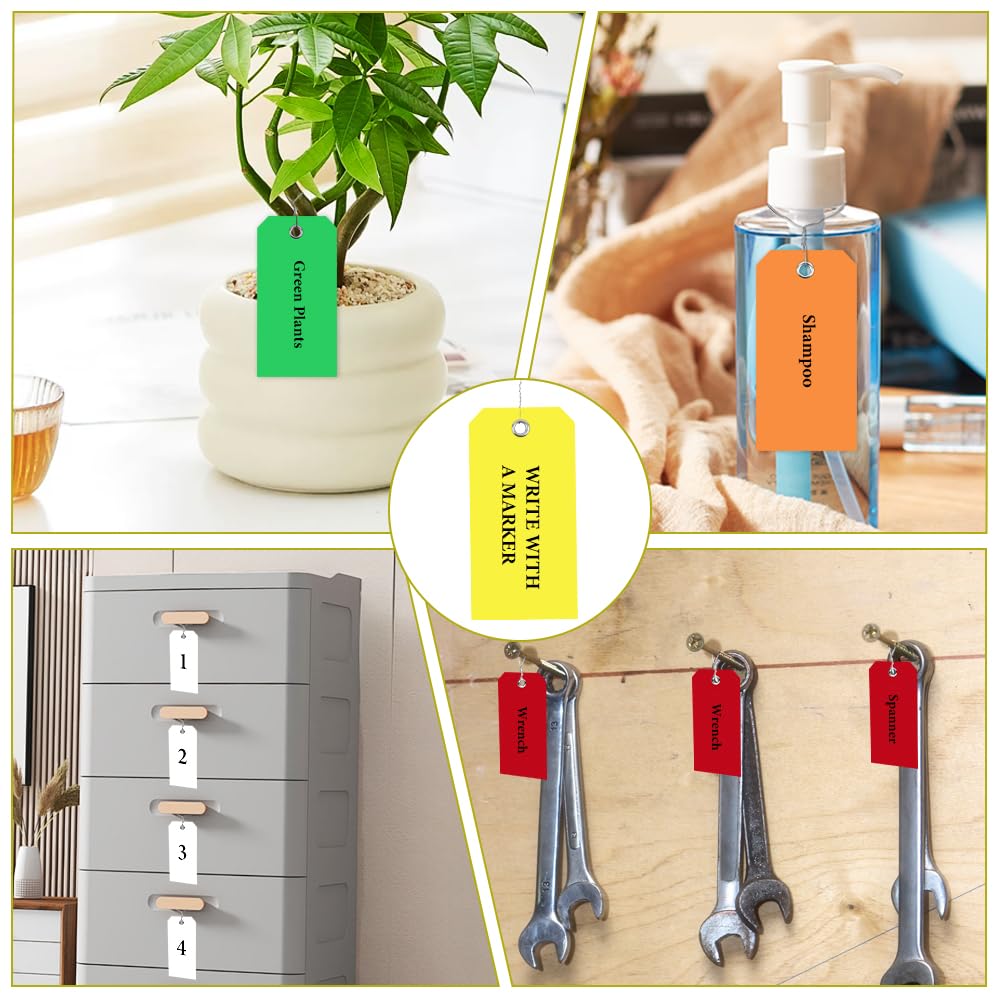 Flintronic 100 stuks waterdichte verzendlabels van plastic, beschrijfbare hanglabels, herbruikbare verzendhangers, voor het labelen en identificeren, voor sleutels, bagage (rood Flintronic 100 stuks waterdichte verzendlabels van plastic, beschrijfbare hanglabels, herbruikbare verzendhangers, voor het labelen en identificeren, voor sleutels, bagage (rood
