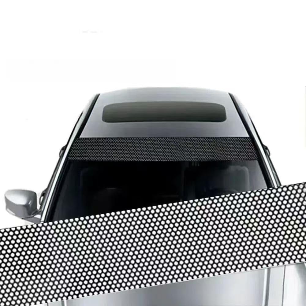 CHOUGONSI Windshield Sunstrip for FIAT Tipo Schrägheck 357 I 2016-2020, Windscreen Banner Visor Strip Window Sticker Glare Protection Shade Film Front Glass Mesh,B-127x19cm