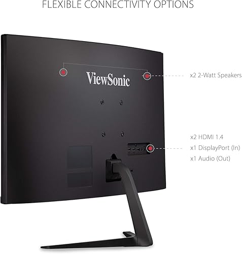 Miniatura 7 de ViewSonic VX3218-PC-MHD Monitor de juegos curvado de 32 pulgadas 1080p 1ms 180Hz con FreeSync Premium, cuidado ocular, HDMI y puerto de pantalla