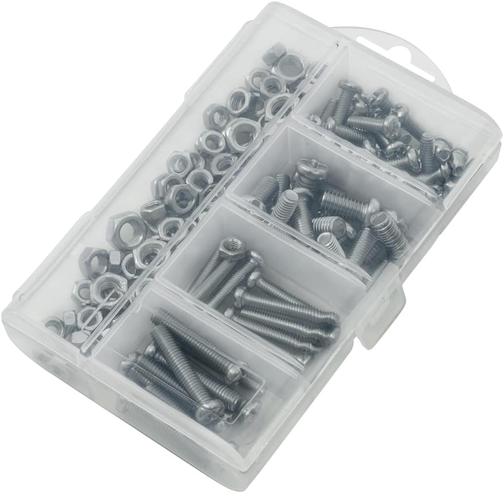 RoadPro SST90130 130-Piece Machine Screw and Nut Kit with Plastic Case