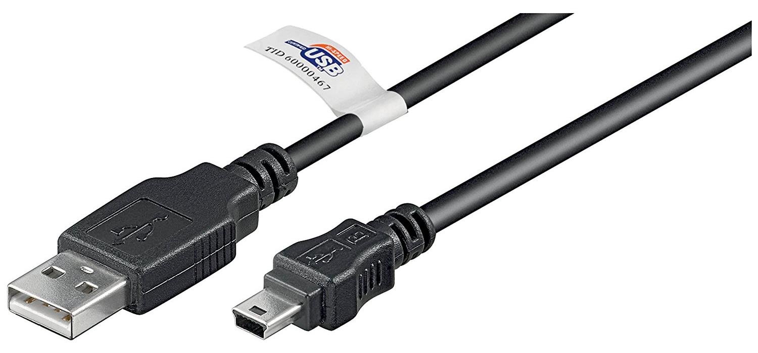 Goobay 93903 USB 2.0 Hi-Speed Cable with USB Certificate, Black, 3m Length