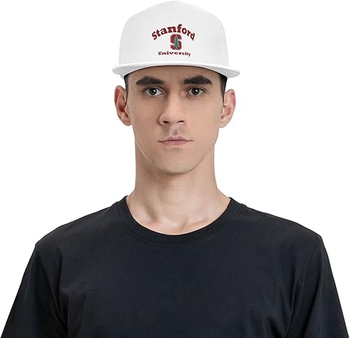 Miniatura 7 de Stanford University - Sombreros para hombre, con visera plana, hiphop, rap, ajustable, béisbol, camionero, sombrero para papá, color blanco, Blanco