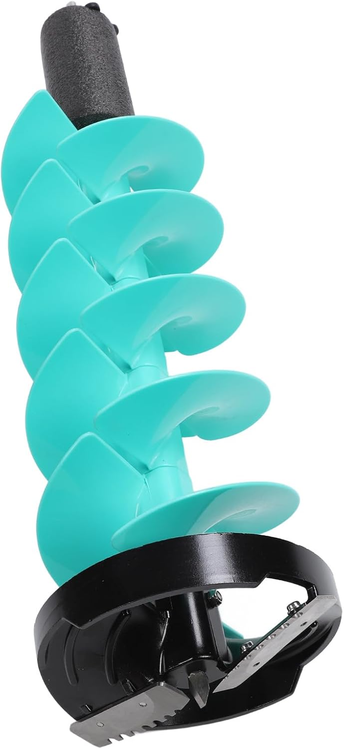 8 Inch Electric Ice Fishing Auger Drill Bit - Lightweight Aluminum Alloy & Nylon, Universal Adapter, Floating Tube Design for Deep Waters & Thick Ice