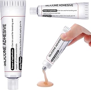 Lounsweer 1 Pcs Silicone Adhesive Glue for Skin Doll Repair Flesh Color Soft Adhesive Rubber Repair Glue for Filling Silicone Baby Doll Cavities Rubber Molds Halloween SFX Makeup