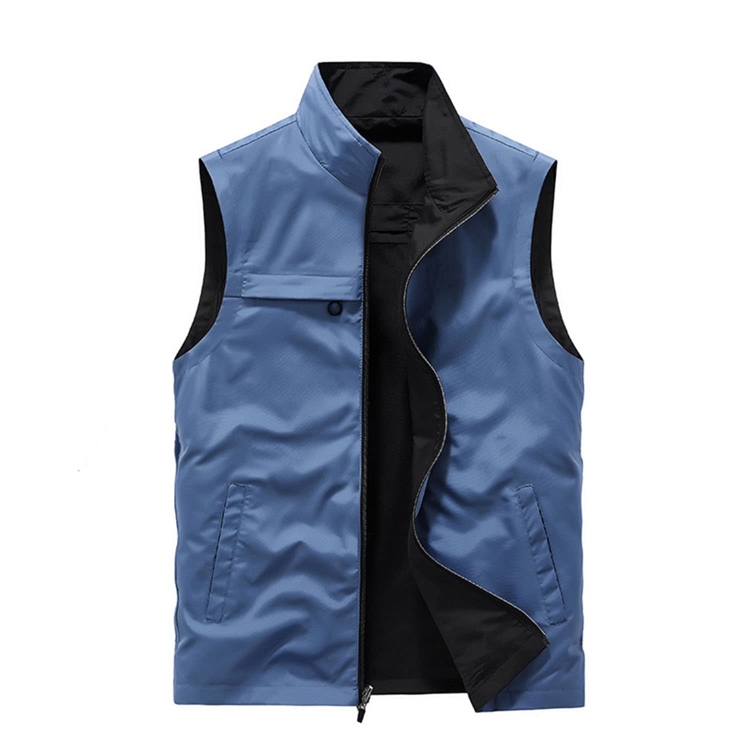 Hombres Chaleco Primavera Y Verano Sin Mangas Chaqueta Casual Al Aire Libre Multifuncional Utilidad Gilet Multi-Bolsillo Chaleco