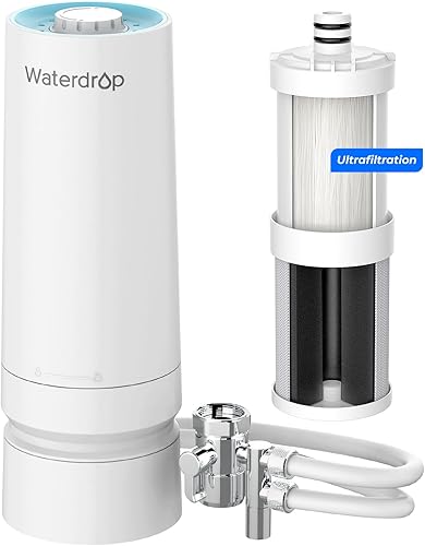 Miniatura 16 de Waterdrop Filtro de agua para grifo de fregadero, sistema de filtro de agua de encimera de 4000 galones y recordatorio de vida del filtro, reduce