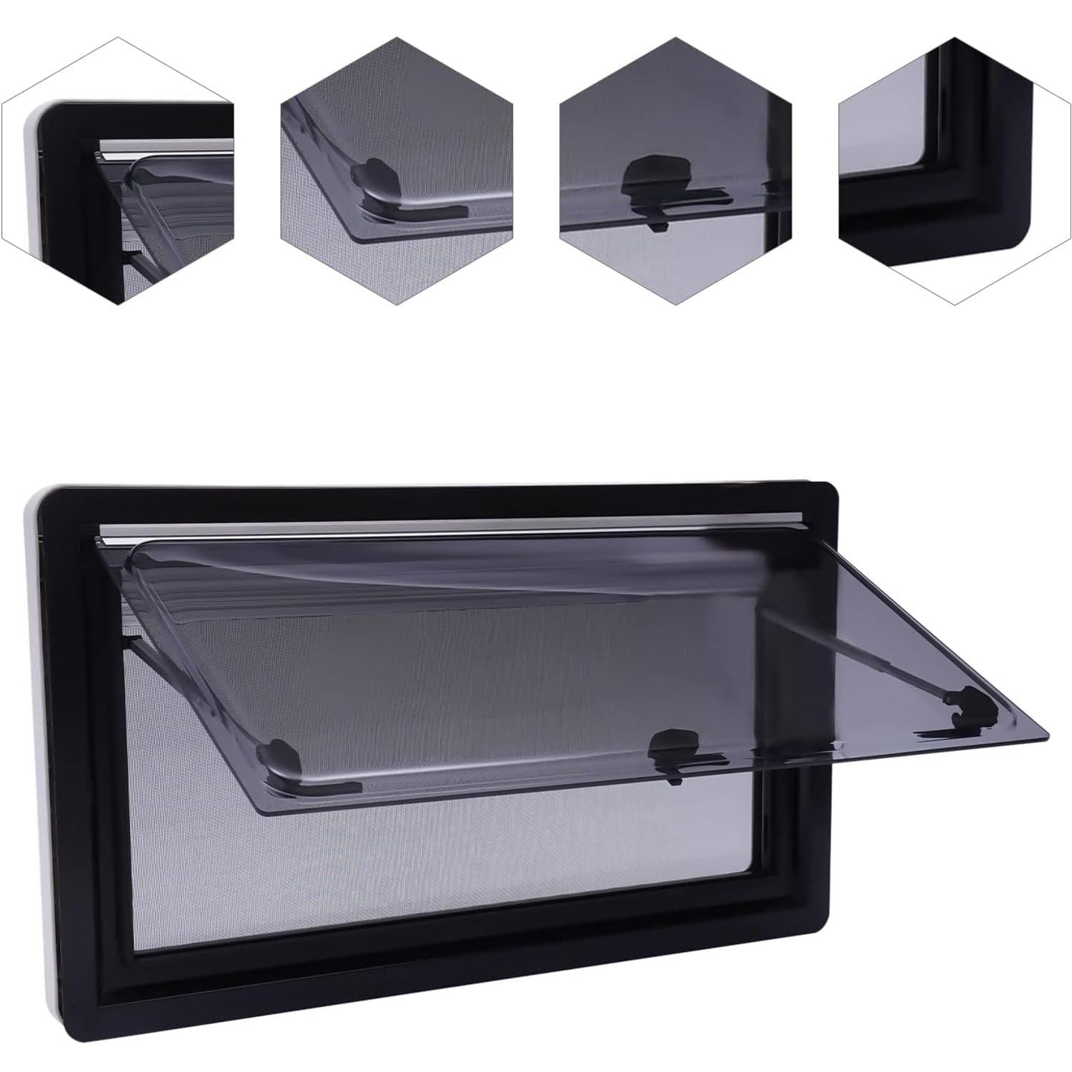 Fenêtre Latérale De Toit De Camping-Car, Fenêtre Pliante à Cassette Avec Stores Occultants Et