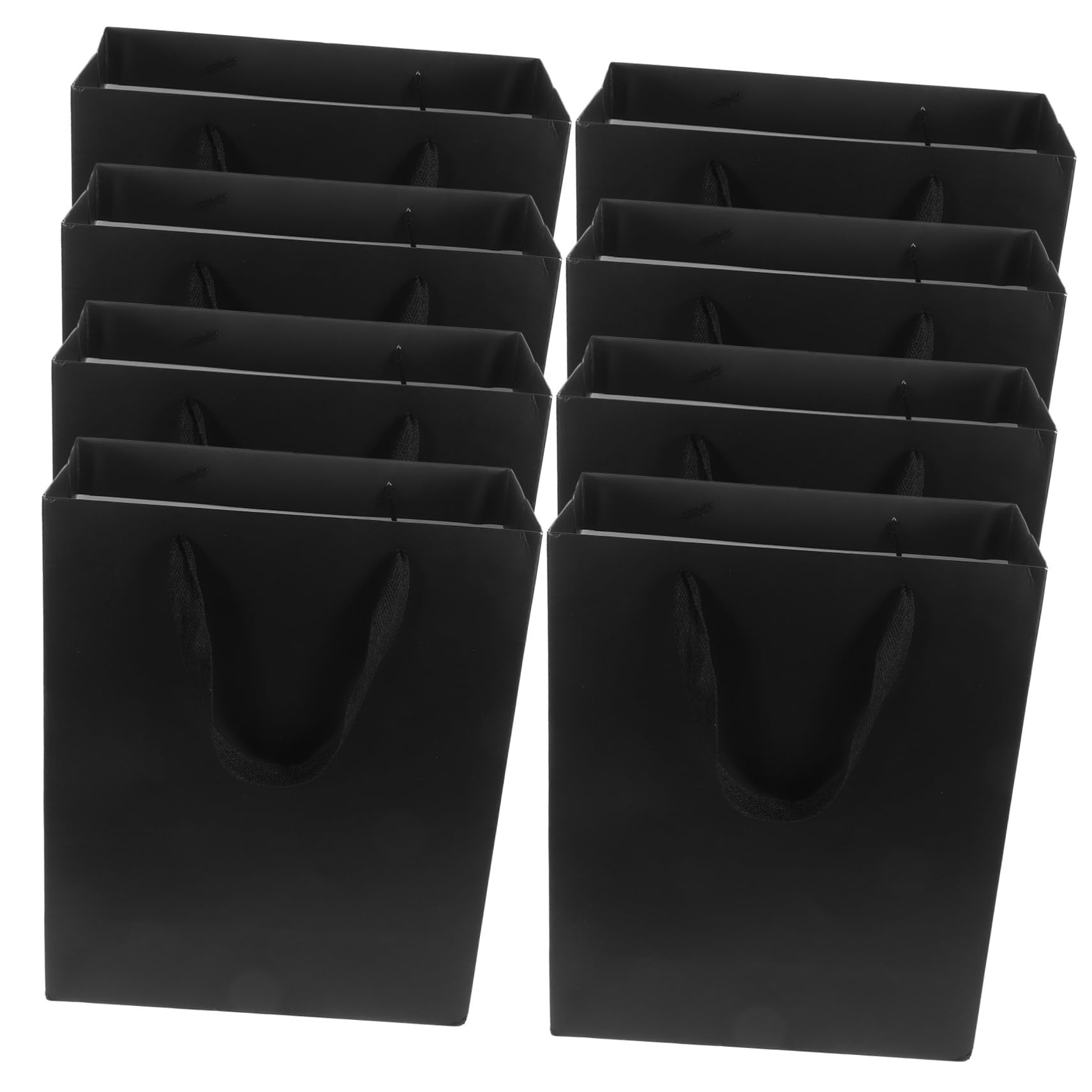 BESTYASH 10 Stück Kraftpapier Geschenktüten mit Griffen für Hochzeiten Geburtstagsfeiern Aufbewahrung und Robust und