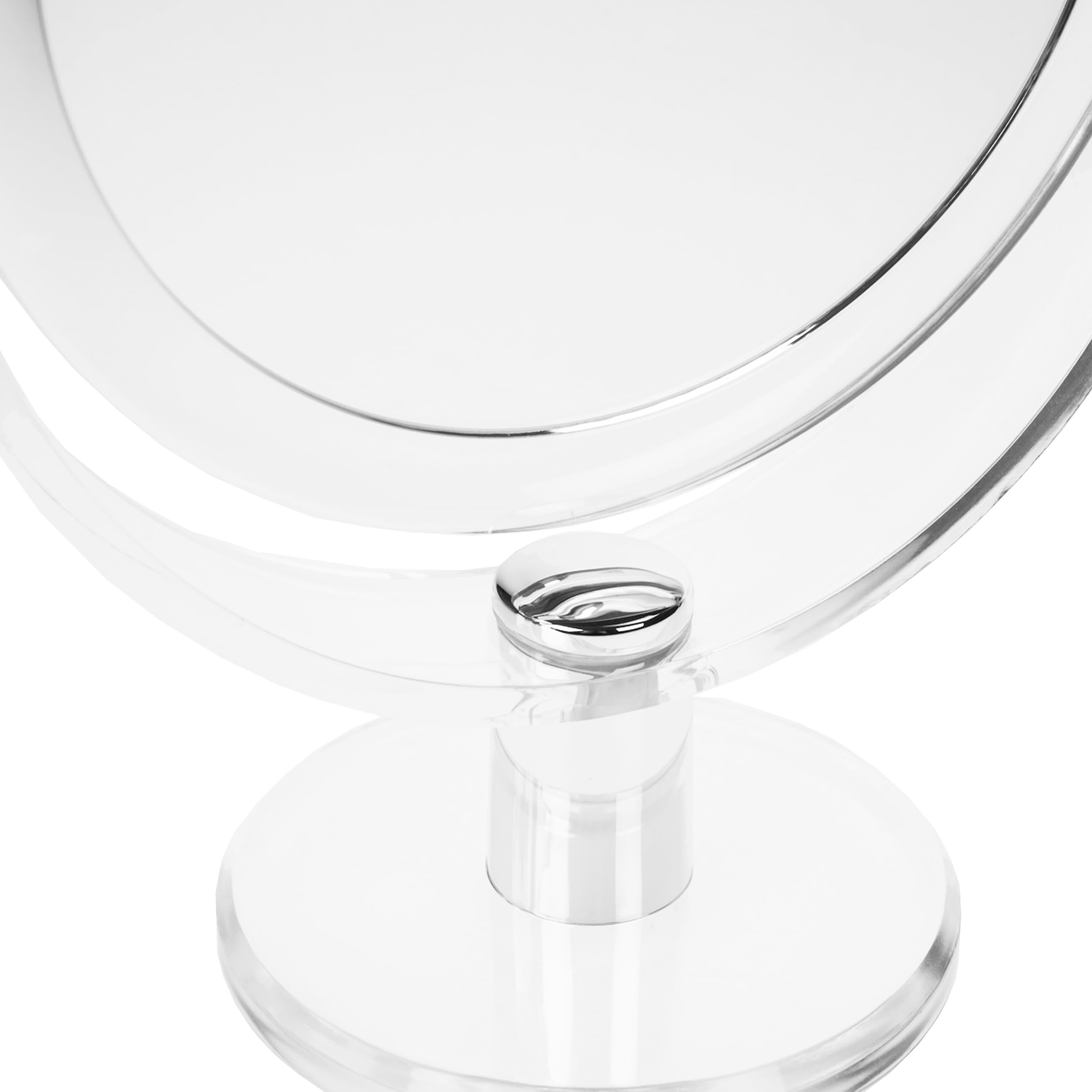 Fantasia Lustro stojące okrągłe – dwustronne, normalne i 7-krotne powiększenie, lusterko do makijażu Ø 16 cm, wysokość: 22 cm, metal/akryl